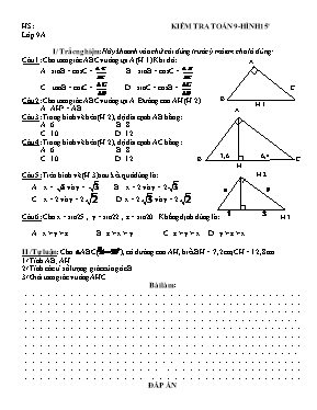 Kiểm tra Toán 9 - Hình 15
